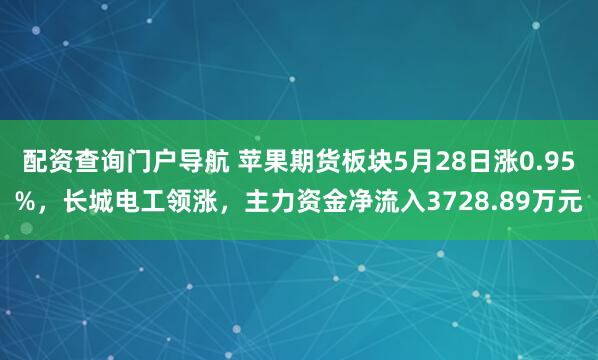 配资查询门户导航 苹果期货板块5月28日涨0.95%，长城电工领涨，主力资金净流入3728.89万元